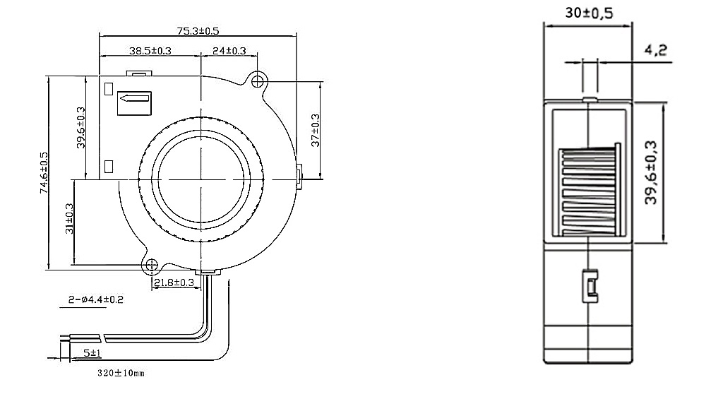 MFB7530 Dimensions